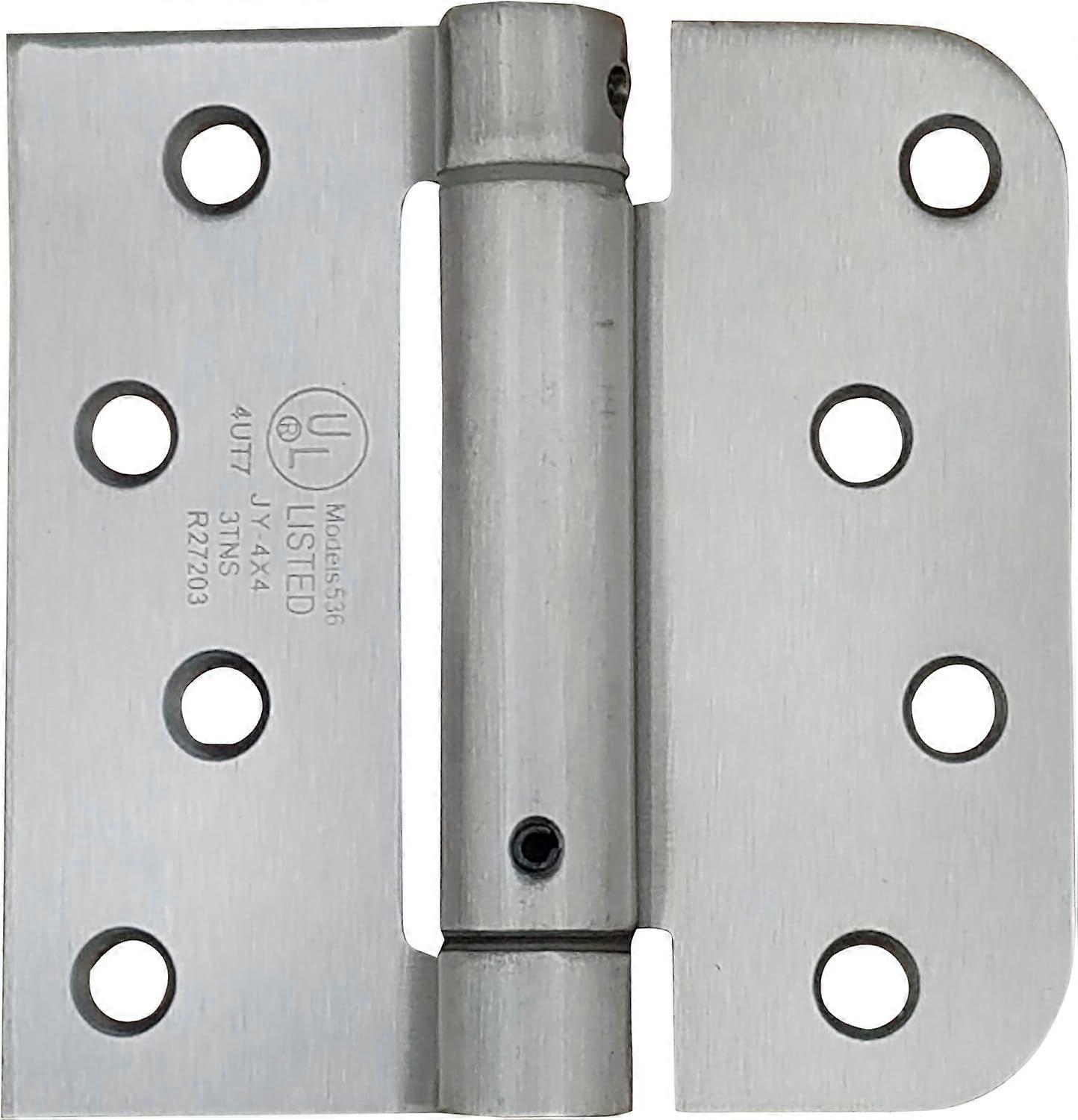 2025 Latest Model  Spring Self-Closing Hinges, 4 Inch Square with 5/8 Inch Satin
