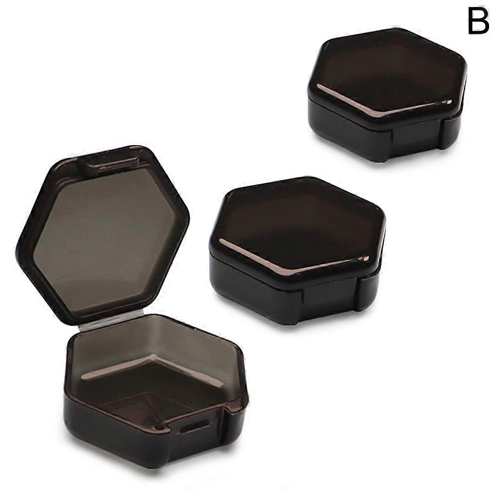 3 Pack Portable Pill Organizer Box Cute Translucent Case for Pills Jewelry SIM Card Storage