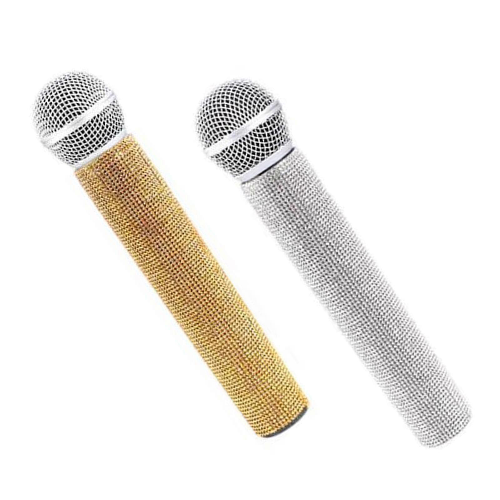 2pcs Professinal Artificial Microphone Pretend High Simulation Singing Prop