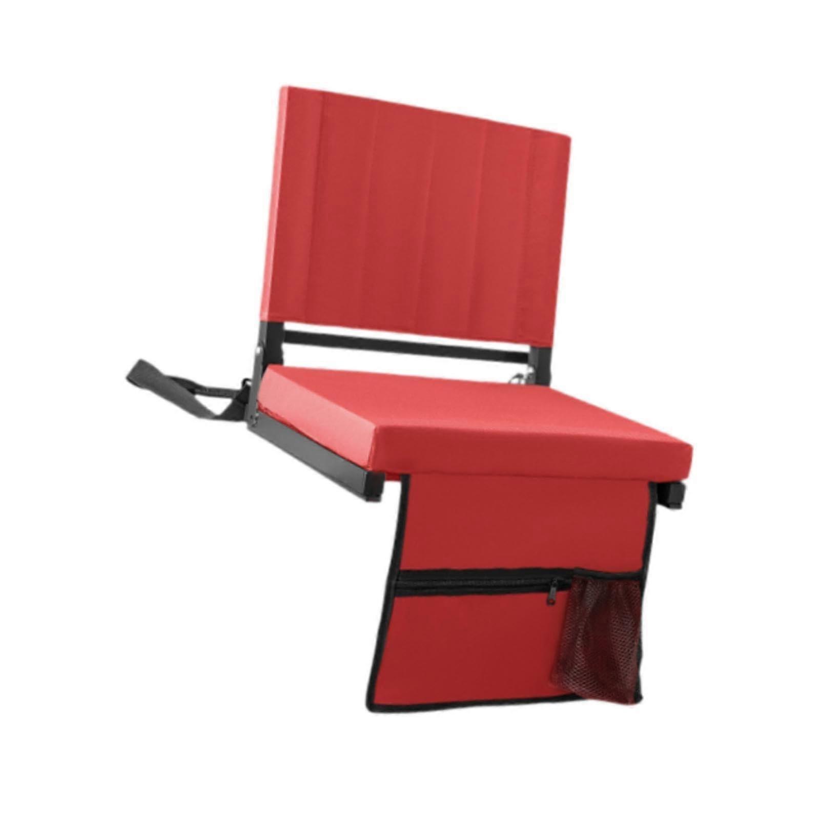 Stadium Chair with Back Support for Comfort at Sports Events, Picnics, Music Festivals, and Fishing - Portable and Durable Design