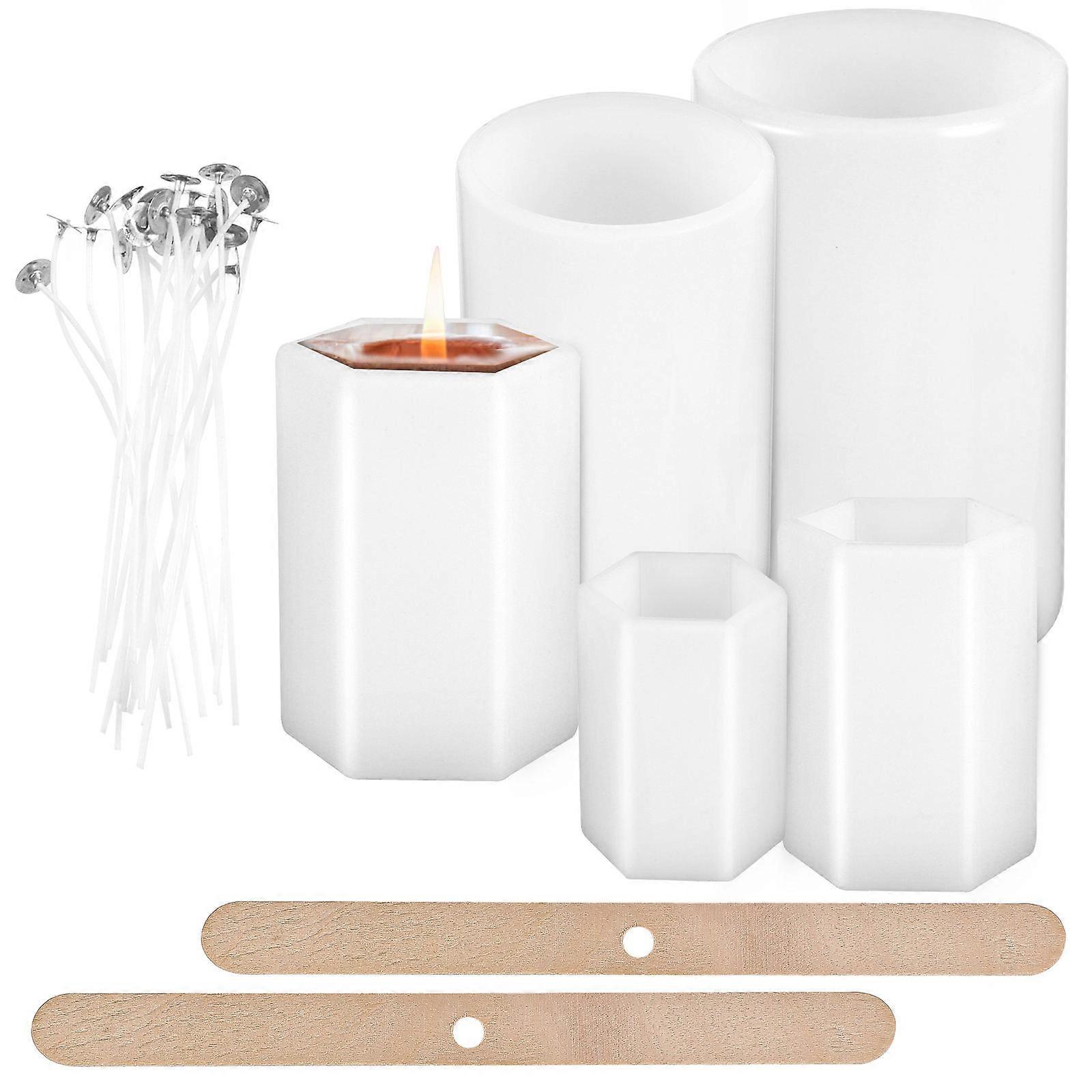 Complete Candles Making Collection, Easy Release Molds and Sturdy Wick Supports