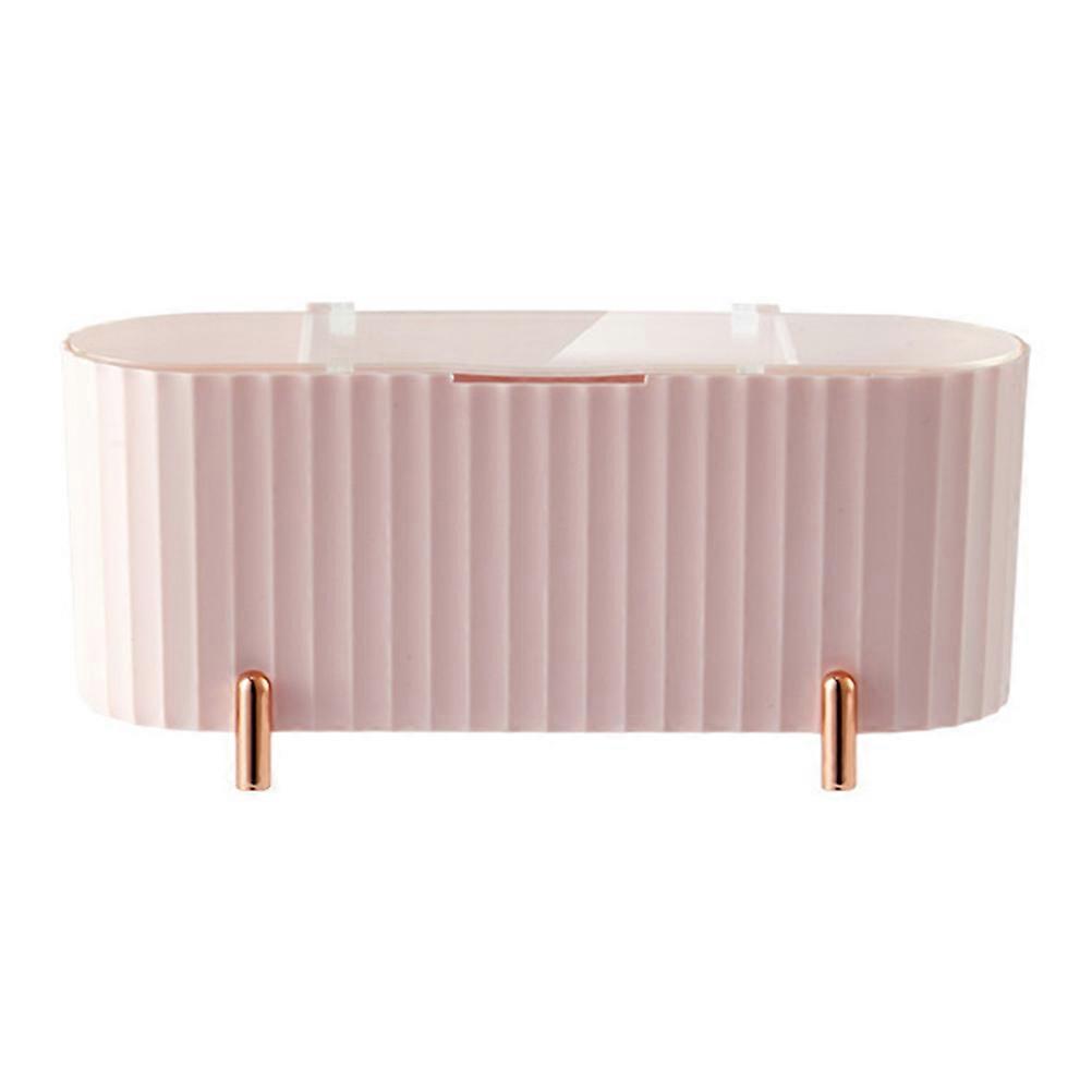 Vanity Box Cosmetics Storage Box Makeup Tools Home Use Pink Rectangular Dust-Proof 1Pack
