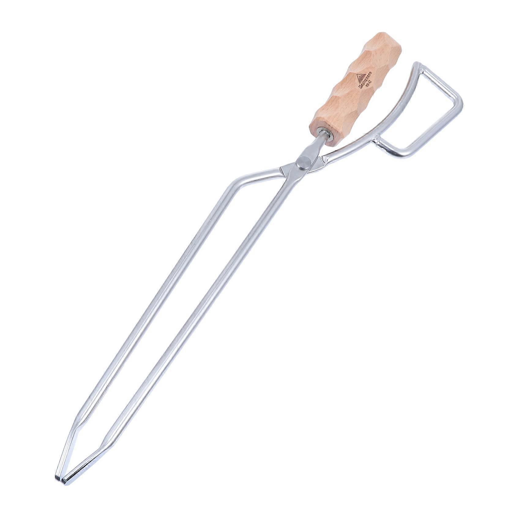 Ergonomic Barbecue Charcoal Clip Tongs Rustproof Stainless Steel Non-Slip Handle for Safe Food Grasping and Turning