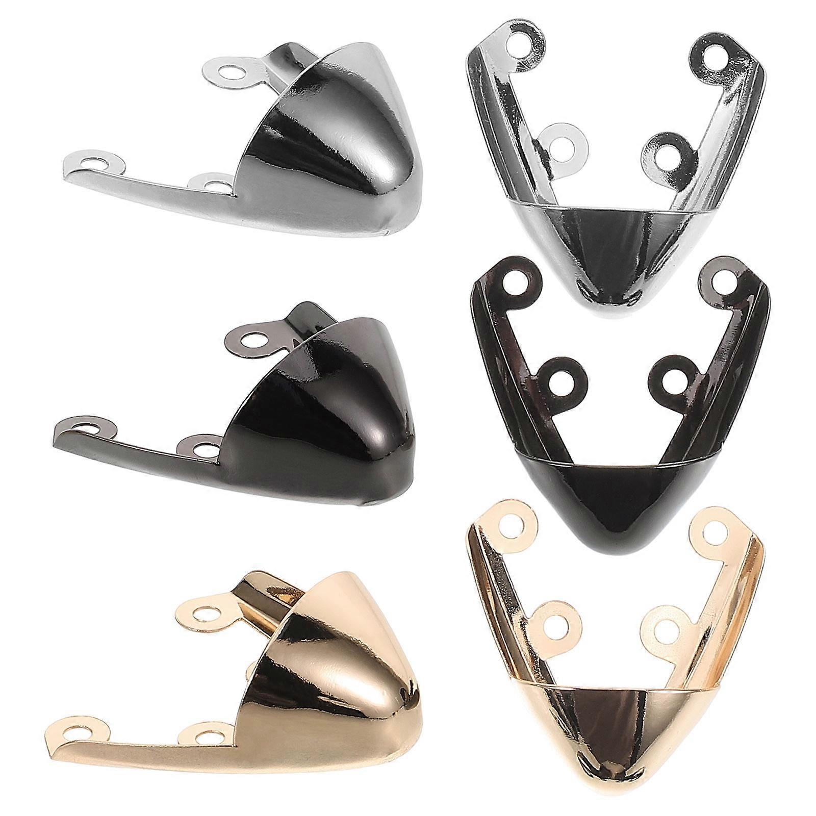 2 Pairs Metal High Heel Slip On Shoe Tips Durable Lightweight Portable Footwear Accessories Gold Silver Gunmetal