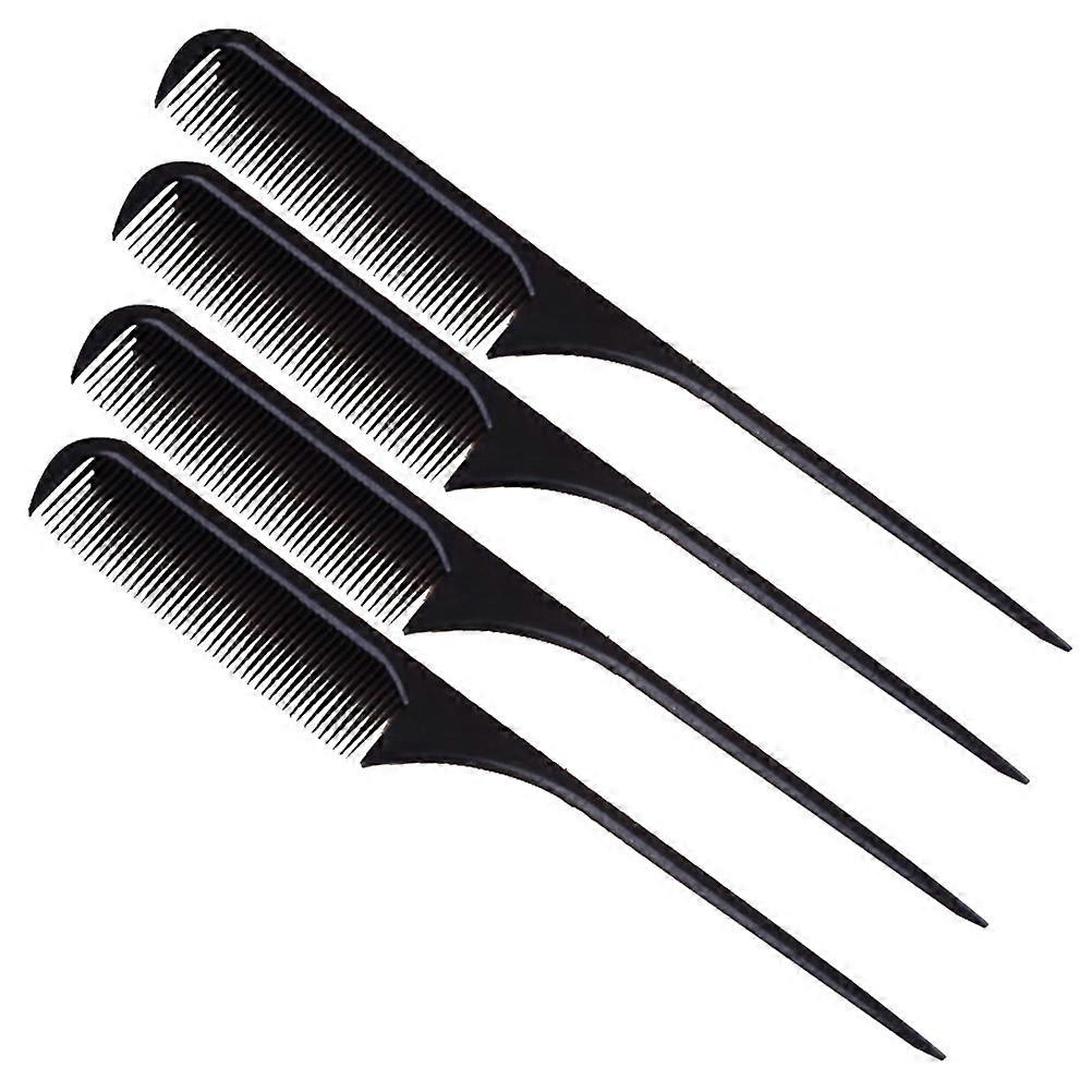 Styling Comb Men Anti-Static Tip Comb For Home Use Plastic Material 4Pcs