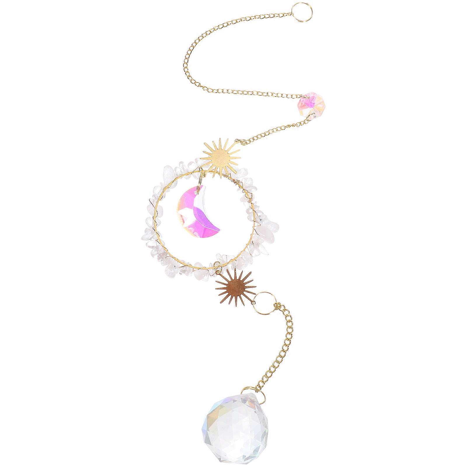 Hanging Sun Catcher Crystal Prism Pendant Decorative Light Refraction 1Pack