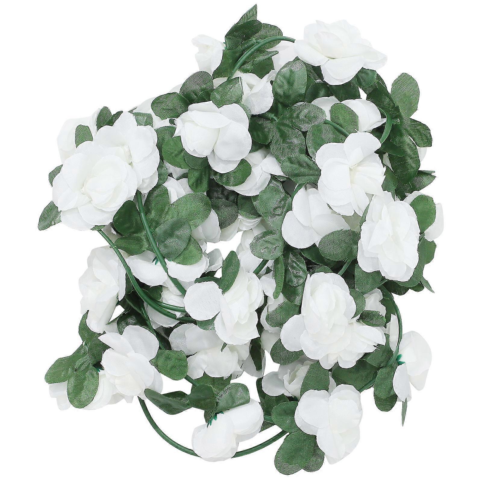 False Flower Vine Artificial Flower Vines Homeowners Event Organizers White 230.00X4.50X4.50CM Decorative 6Pcs
