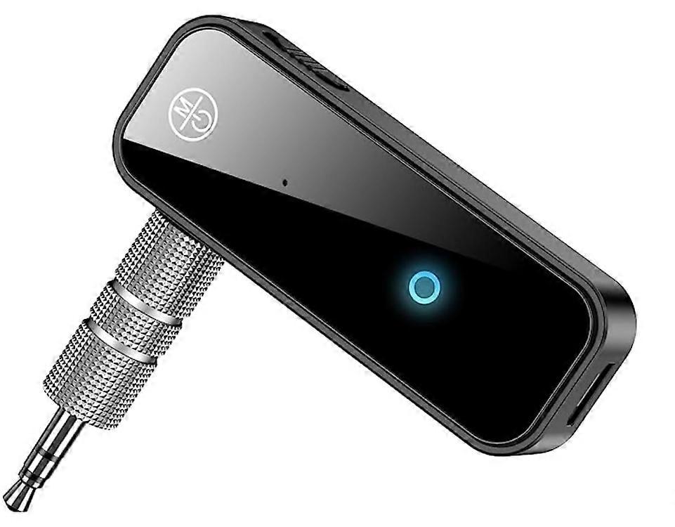 Bluetooth 5.0 Adapter 3.5mm Jack Aux Dongle, 2-in-1 Wireless Transmitter/Receiver for TV Audio, Projector, PC, Headphone, Car(Black)