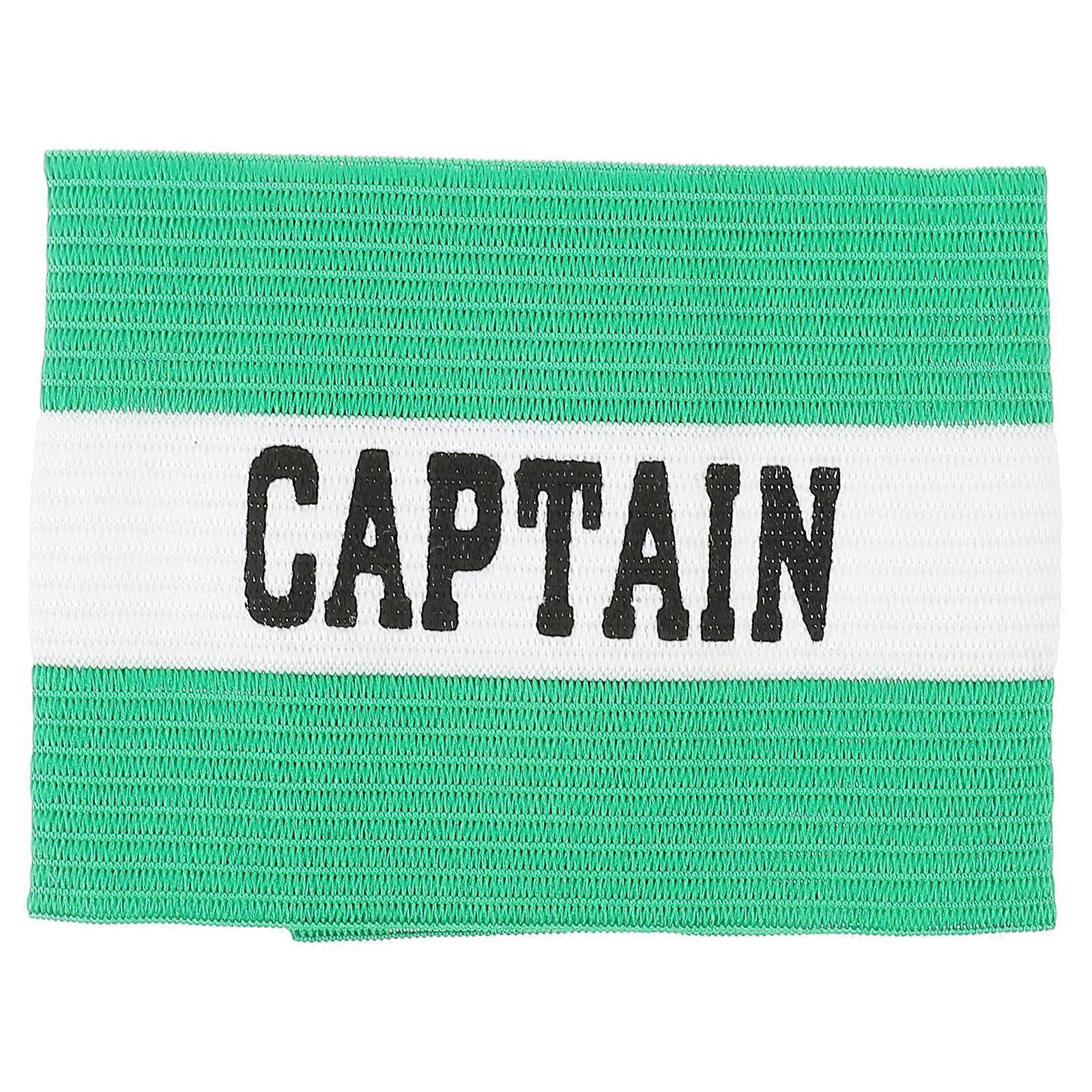 Brassard de capitaine élastique réglable bande de bras pour le football adulte chef d’équipe Sports porter matchs de football vert 1Pcs