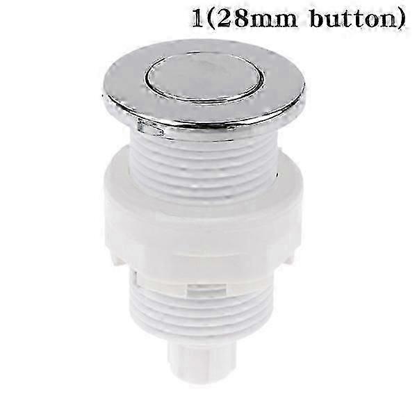 28/32/34mm Pneumatic On Off Push Button, Chrome Plated, Compatible with Bathtub, Garbage Processor, Massage Bath