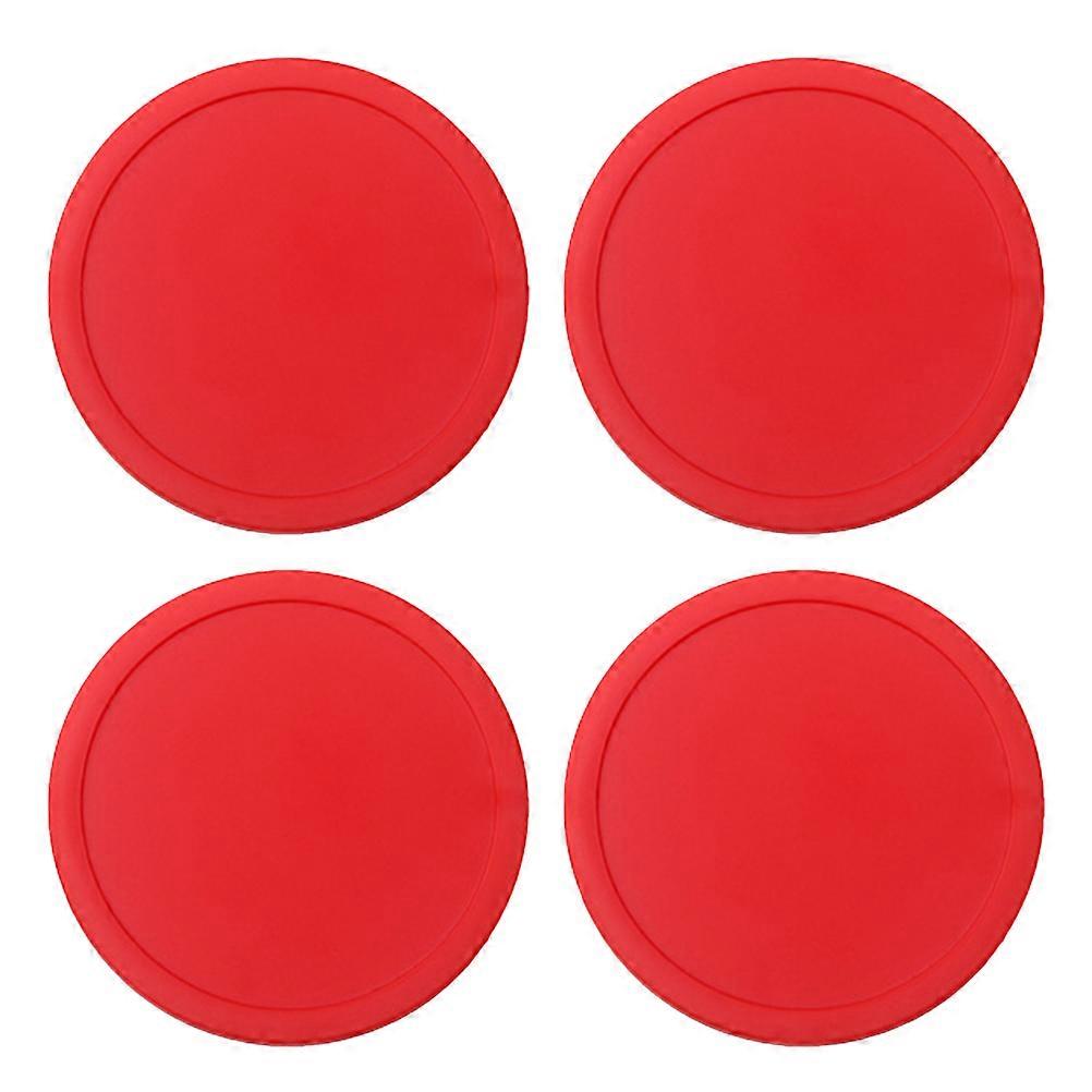 Discos de Hóquei de Ar e Design Ergonômico Vermelho 4Pcs