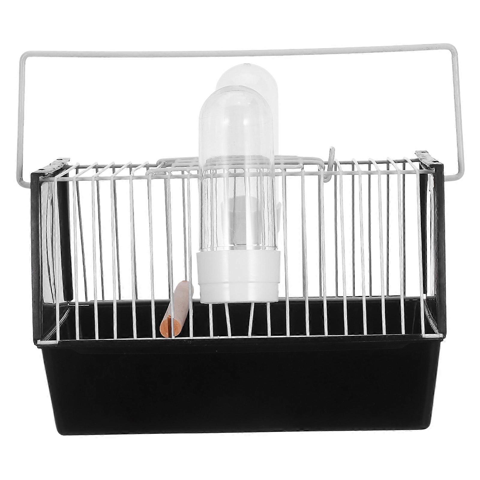 Portable Small Bird Cage Parrot Take-Out Cage Travel Pet Owners 21x12x14cm Rectangular Playing 1Set