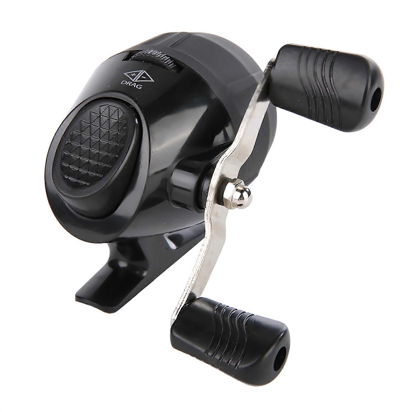 Portable Spinning Fishing Reel with Casting and Darts (Black)