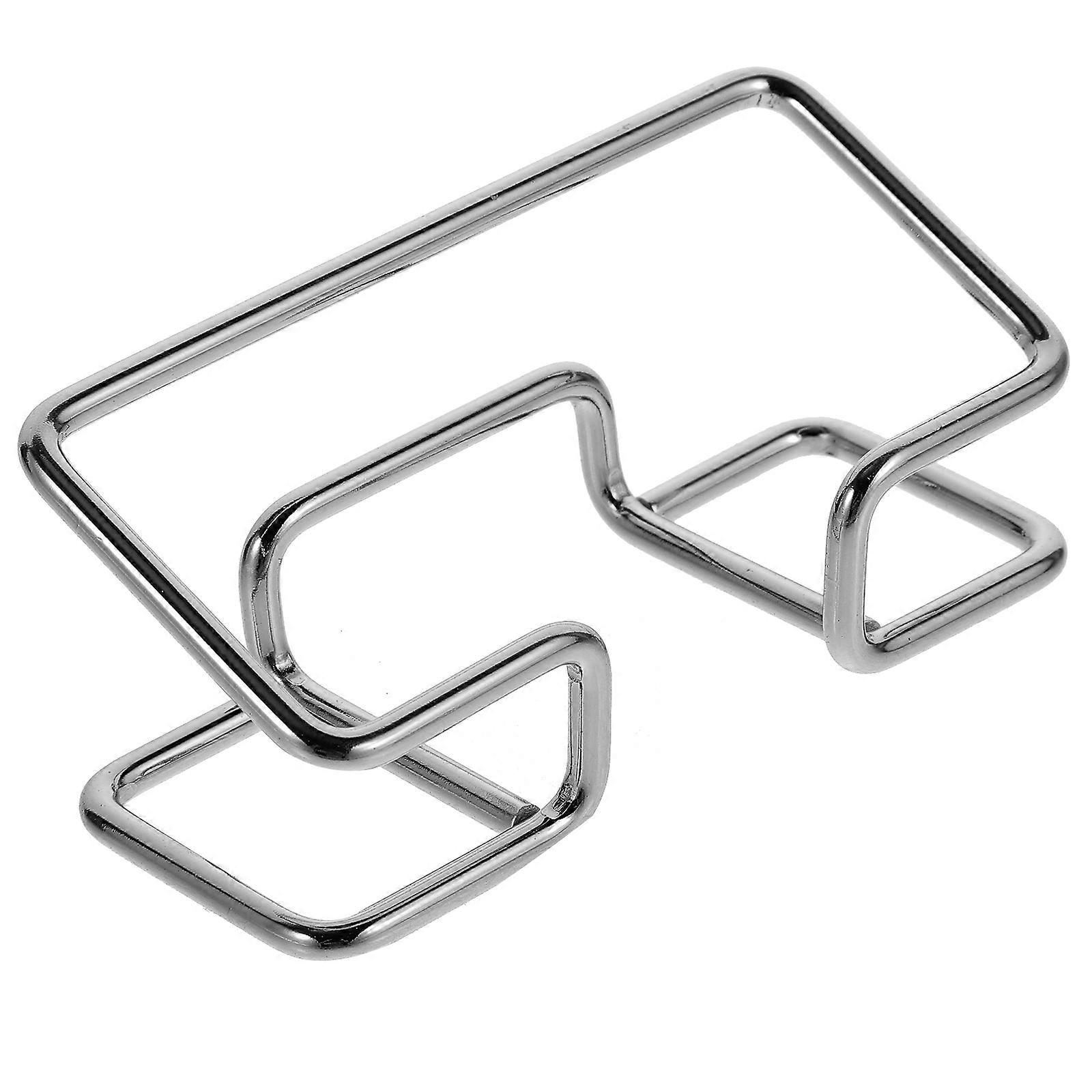 Card Display Stand Business Card Holder Electroplated Black Finish Card Storage for Office 1Set