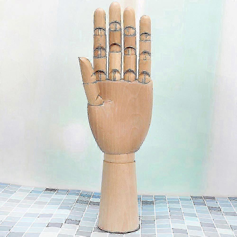 木製の手 左 右 モデル 木の手 関節 可動指 アート 装飾