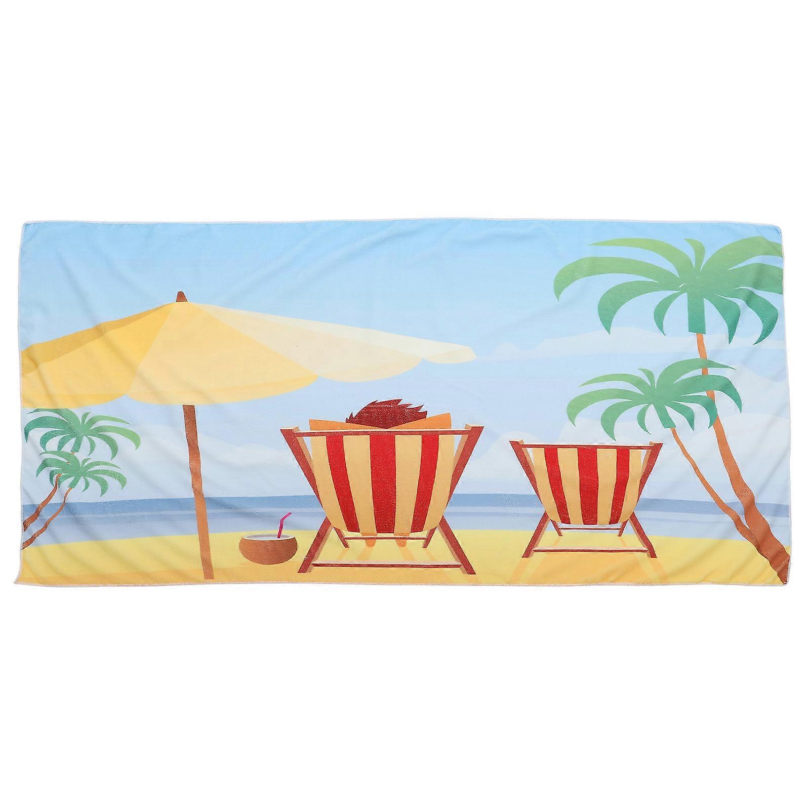 Multi 150x75cm Beach Towel Summer Thickened Fiber Pool 1Pcs