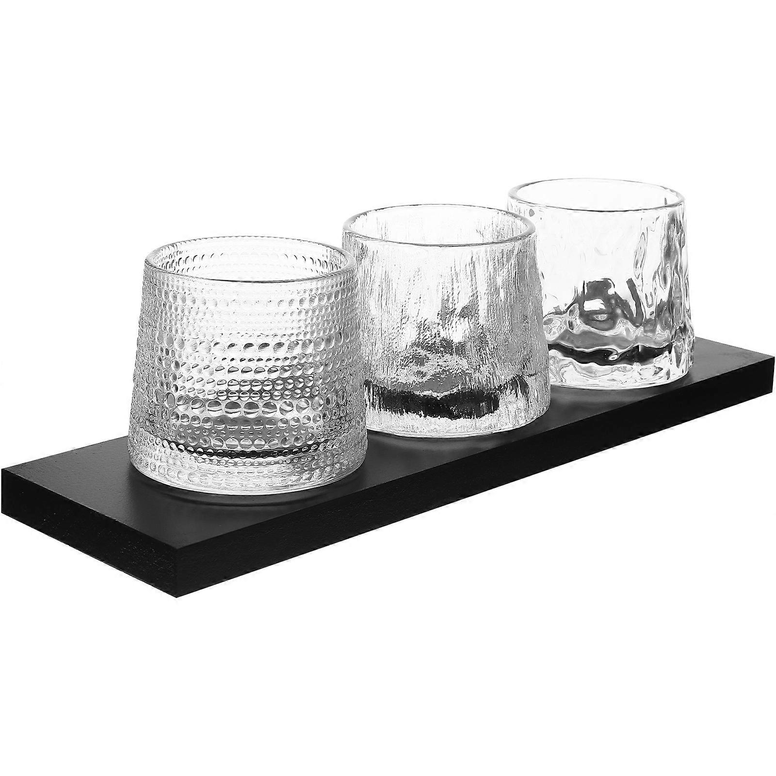 Wedding Candles For Tables Simple Design Glass Candle Sticks Candles Holder Round Shape 6.6x6.6x6.7cm Centerpiece 3Pcs