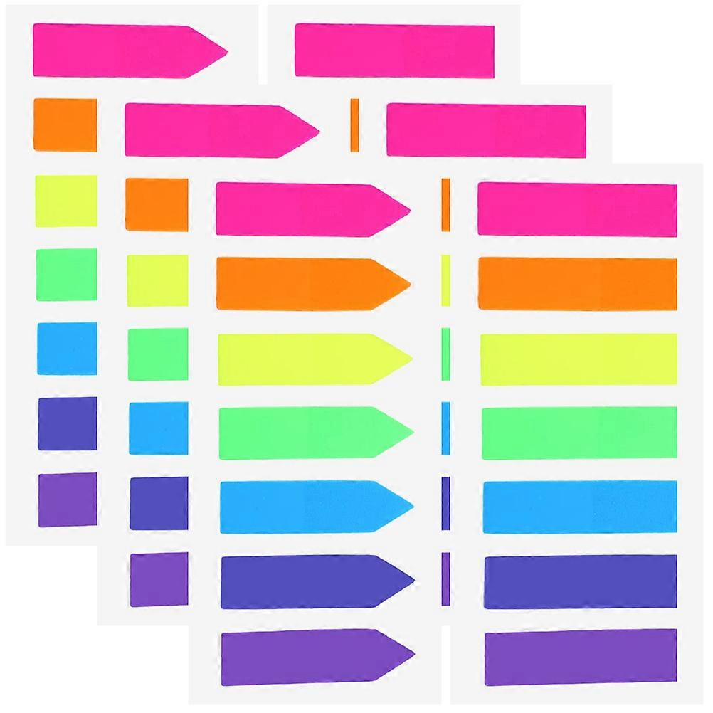 Portable Reading Strips Colored Highlight Bookmarks Practical Design For Studying Waterproof Writable 6 Books