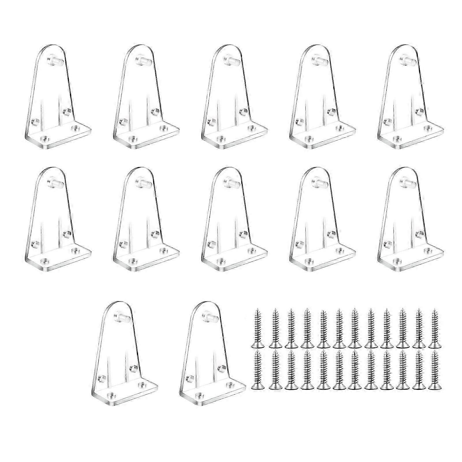 12/36pcs Clear Window Blinds Hold Down Brackets Bottom Rails Hold Clips Positioning Hook Replacements Easy Installation