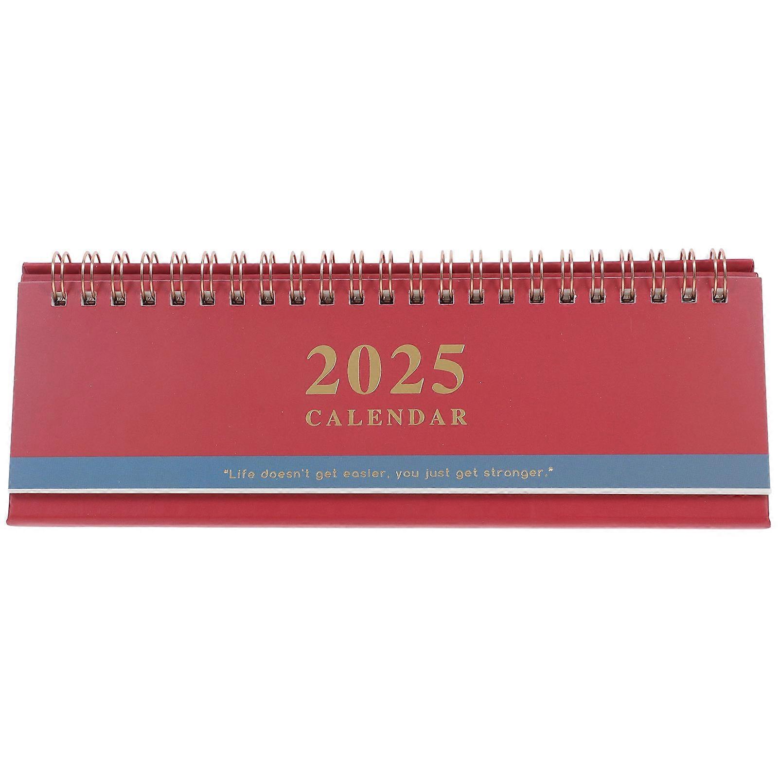 Flip Calendar For Classroom Standing Calendar Elegant Coil .00X10.50X1.50CM Recording Events Red Color 1Pack