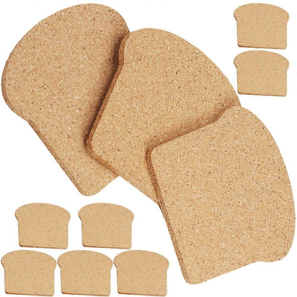 Yalıtım Pedi Bardak Altlıkları Tost Şekilli Mantar Bardak Altlıkları Isıya Dayanıklı Fincan Paspaslar Mutfak Için Açık Kahverengi 10X10X0.5 CM Masa Üstü Koruyun 10 Adet