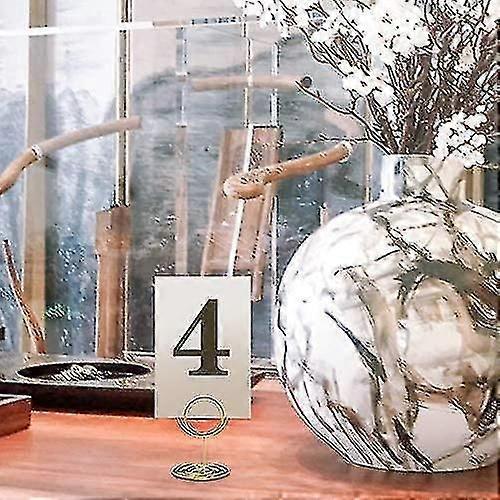 20pcs Mini Place Card Holders, Cute Table Number Holders, Small Size T Gold