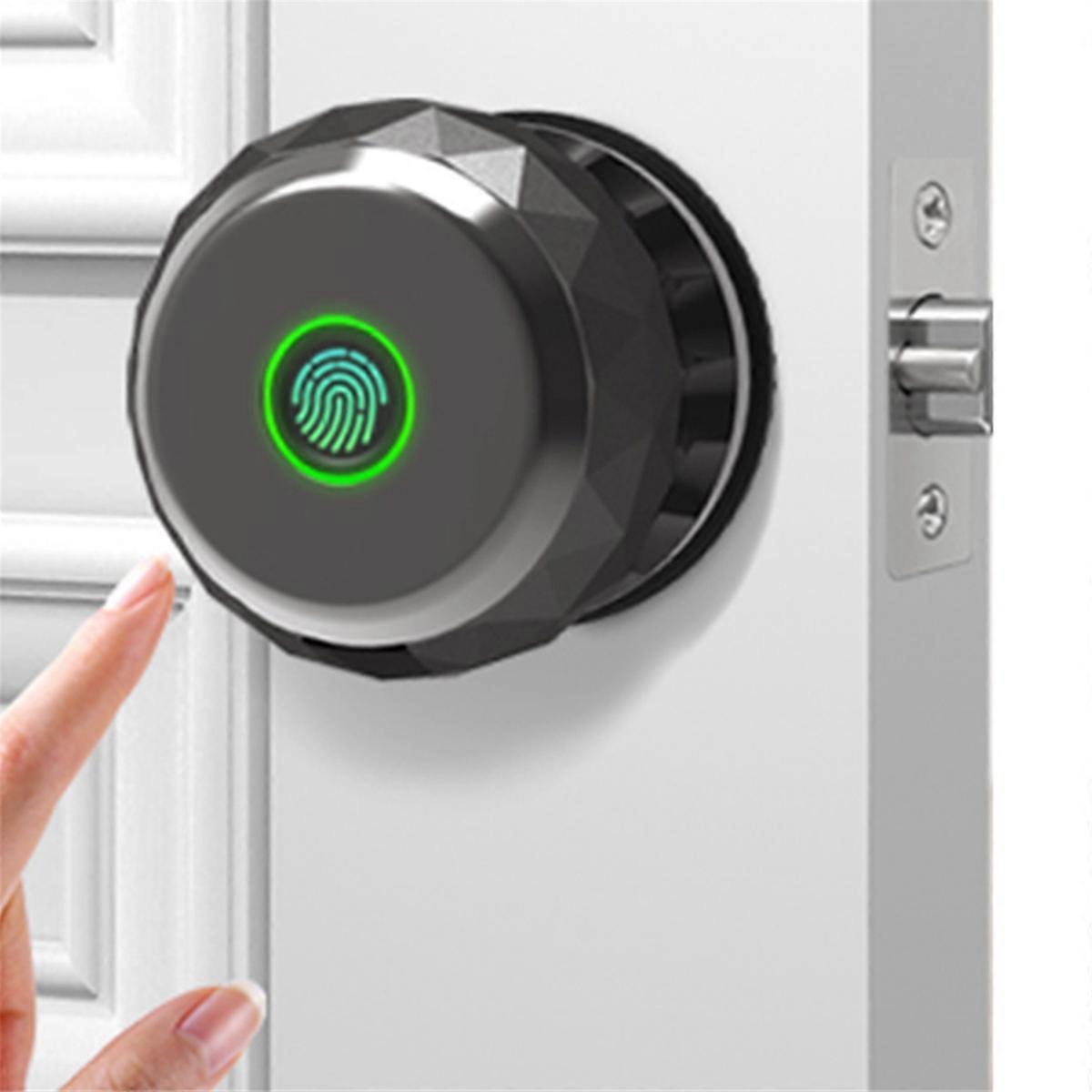 Wireless Fingerprint Deadbolt Security Tuya Smart Door Lock Door Knob with App Control for Home Digi