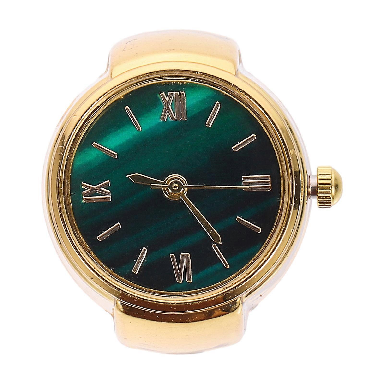 Round Finger Watch Ring Watch Creative Design Quartz Movement 1Set