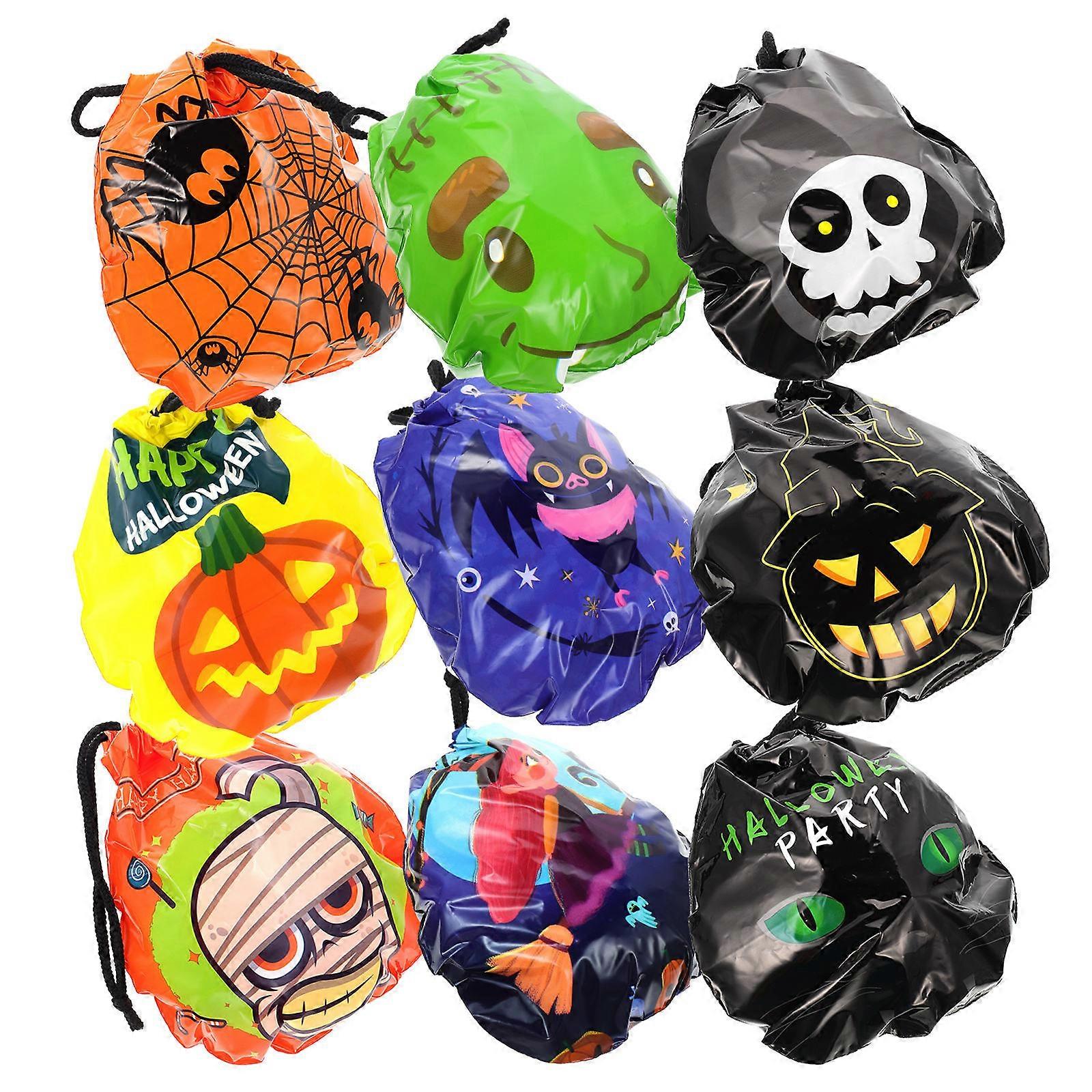 36pcs Halloween Drawstring Candy Bags, Decorative Party Treat Bags for Sweets, PE Material for Cookies and Treats, Festive Atmosphere
