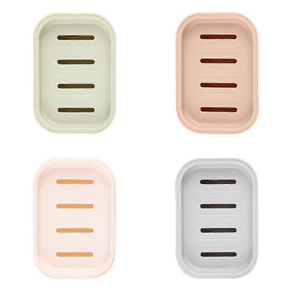 Soap Case Leak Proof Box Extend Soap Lifetime Prevent Wetting Hygiene Storage Plate 4Pcs