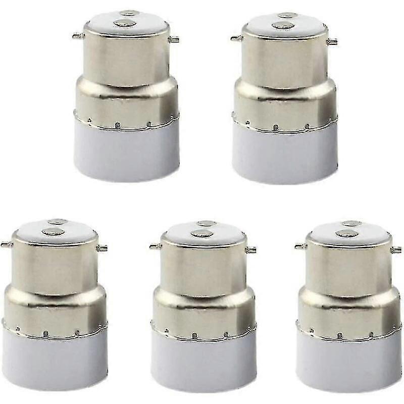 5 Pack B22 to E14 Bulb Socket Converter B22 Socket Switch to Standard E14 Adapter Lamp Holder
