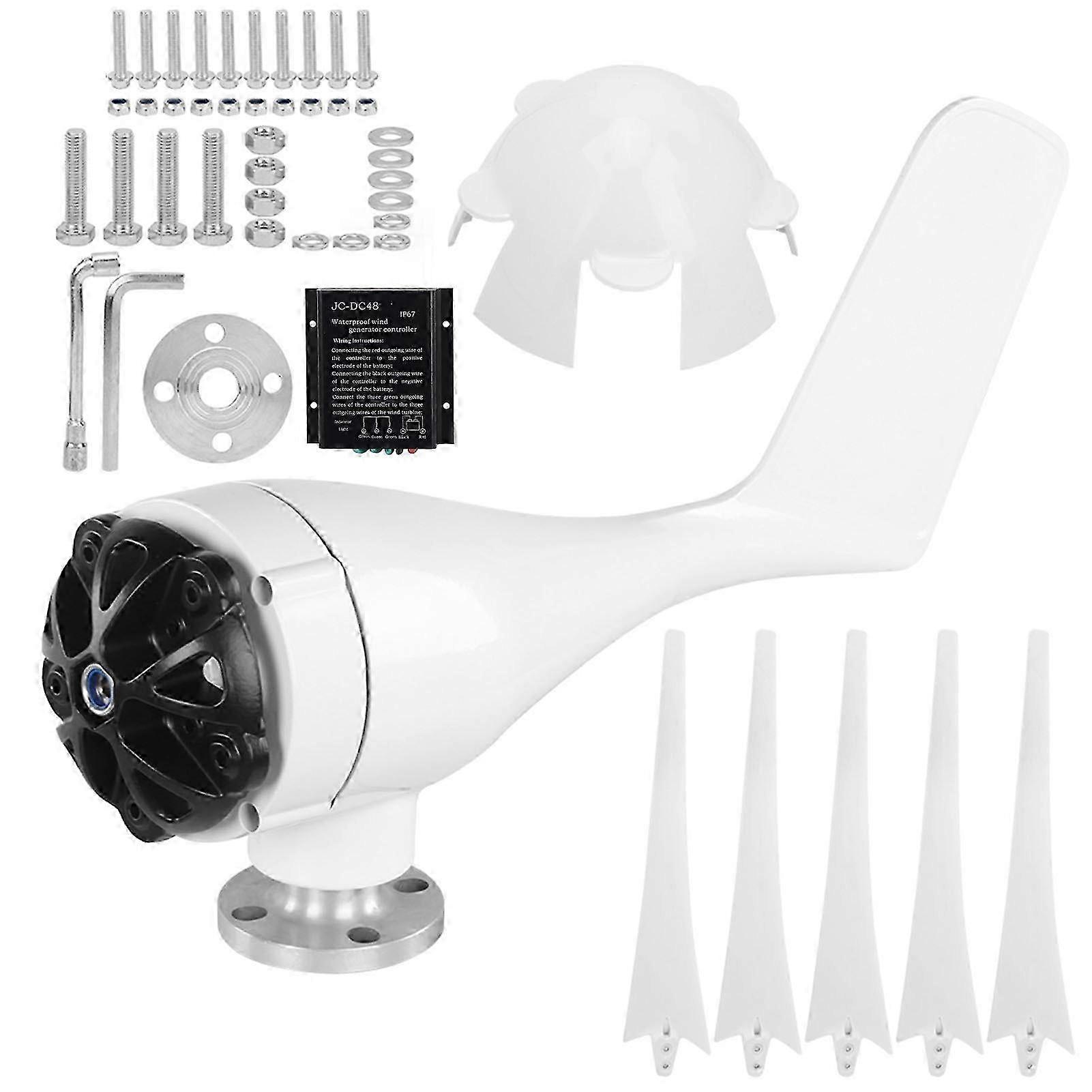 Windturbinen Kit Generator 5 Blätter Kleines Netzteil für mobile Raum Boote Kabine 400w48v