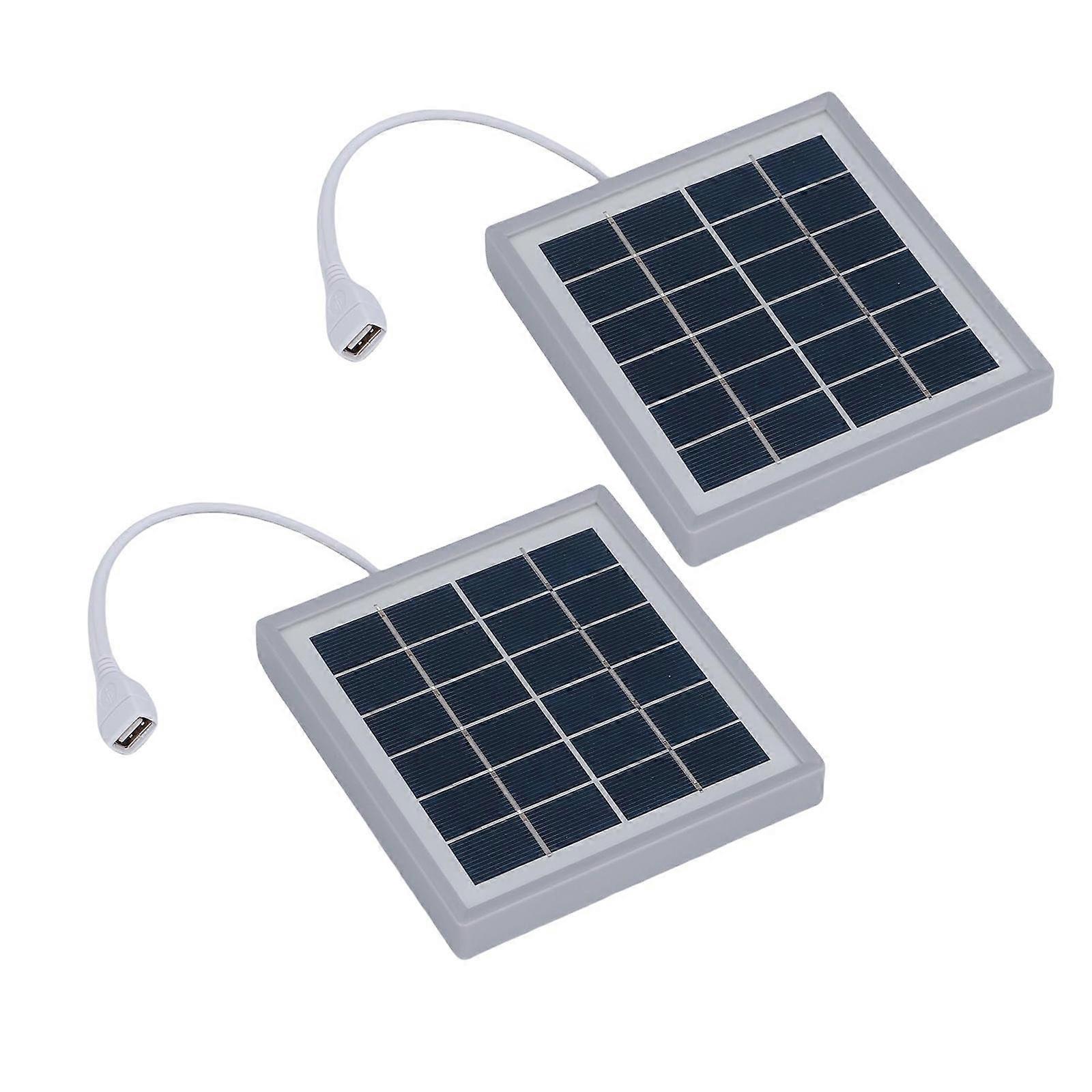 5W Monocrystalline Solar Module Adjustable Charging Rate Easy carry Solar Charges set for Camping Gadgets Emergency Use  White