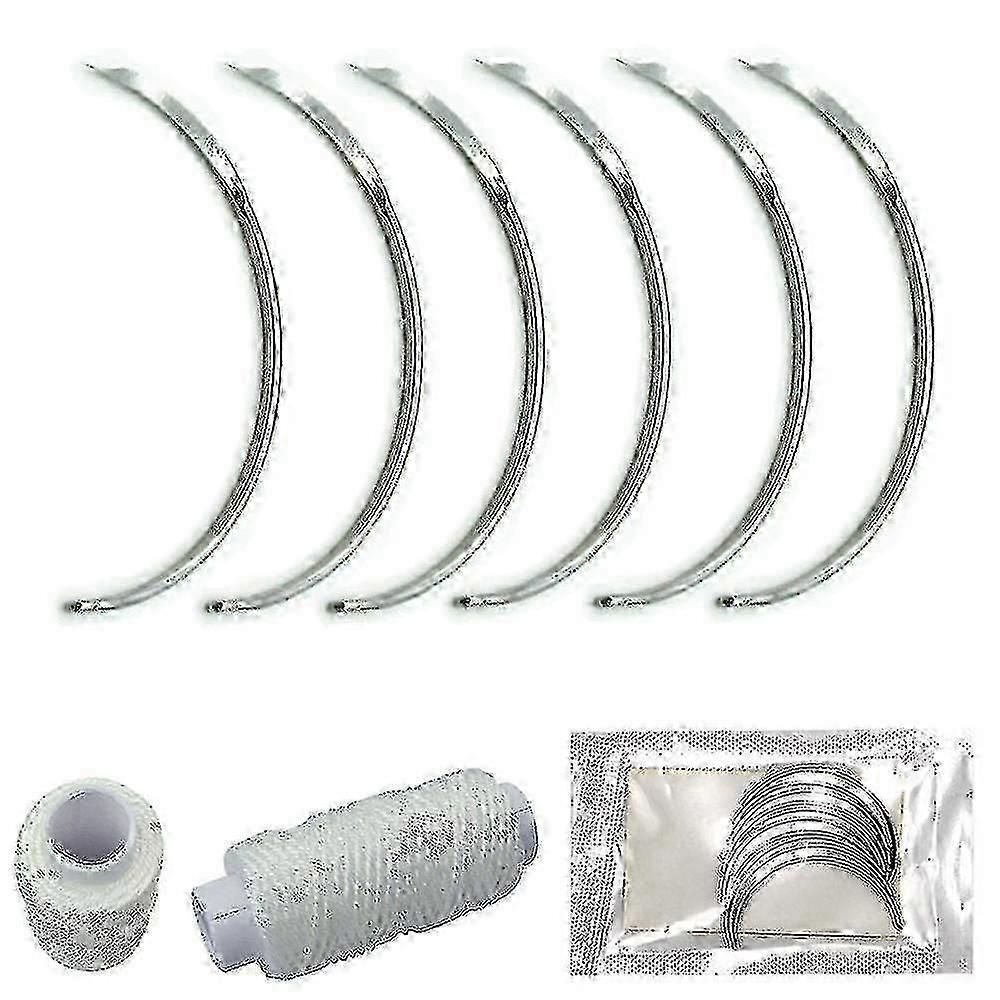 獣医用カーブ縫合針 - 豚、羊、家禽、家畜の手術用 10 パック