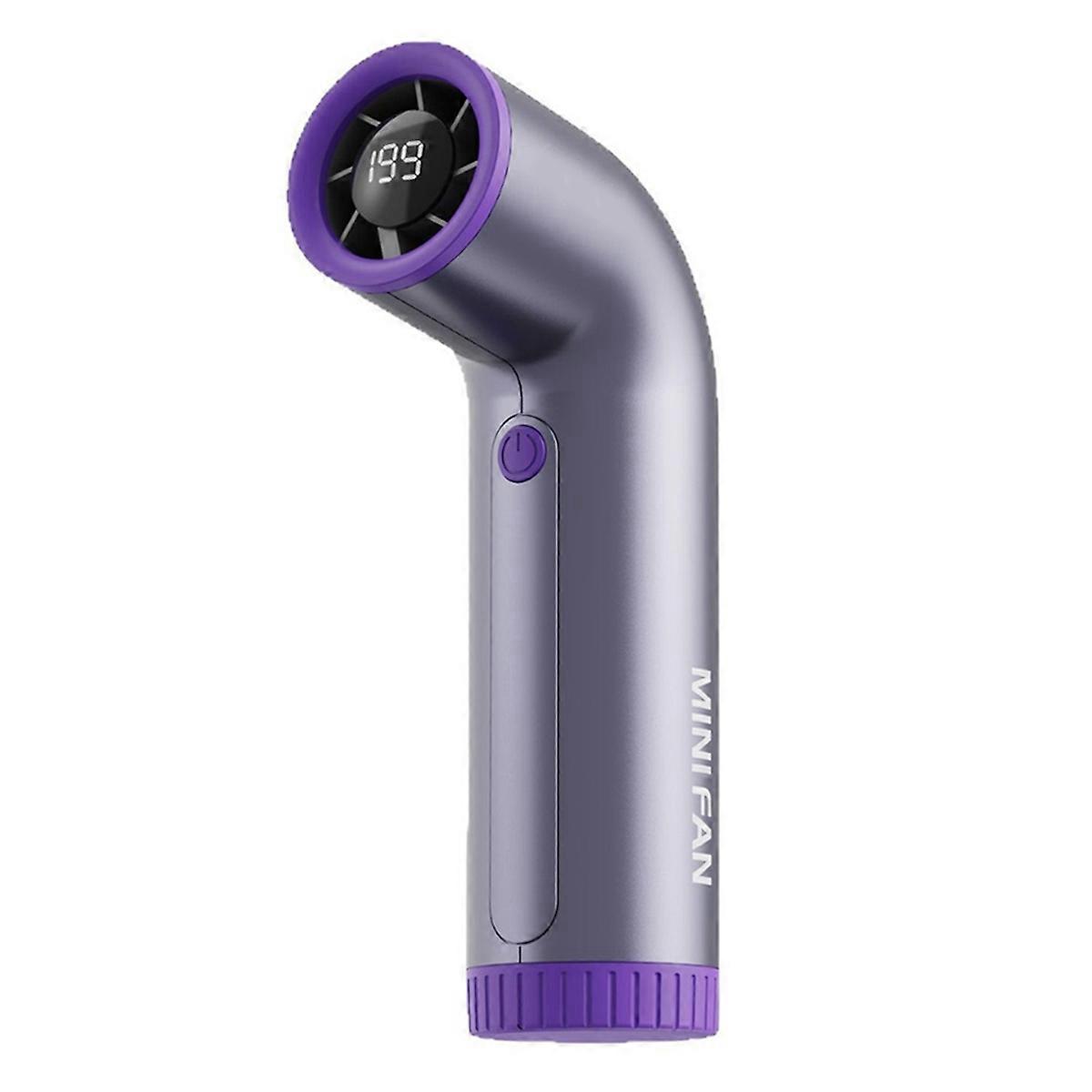 Portable Fan 4000mah Rechargeable Strong Wind 199 Gear Speed Electric Digital Display Adjustable Tu