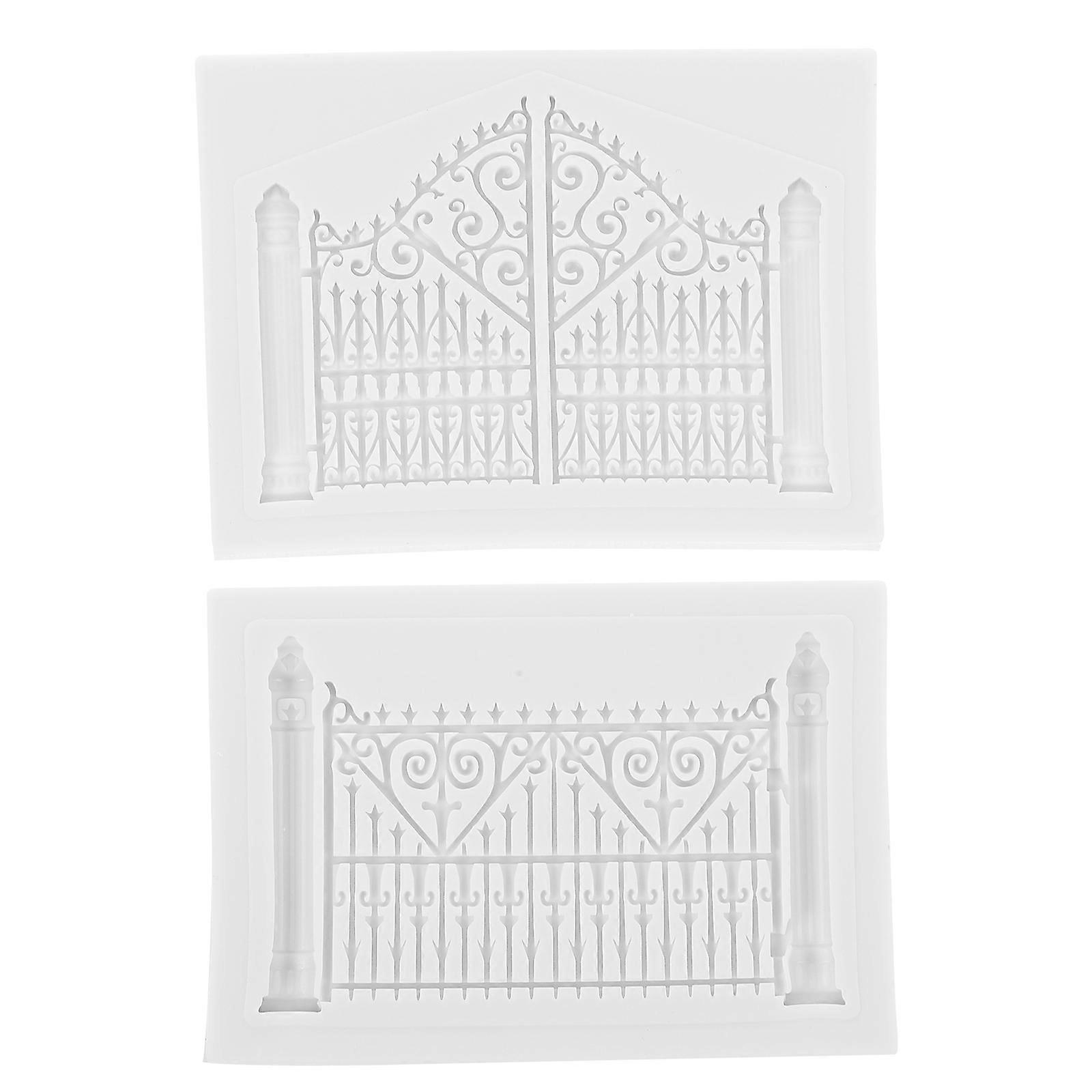 Retro European Style Cake Molds White Silicone Baking Tools 2Pcs