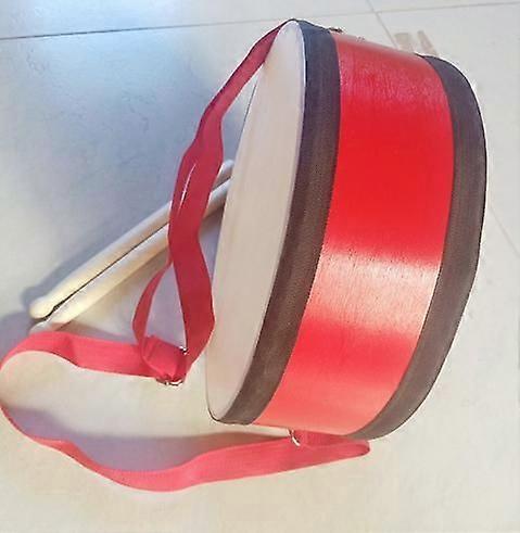 1 Set Red Marching Snare Drum With Drumstick: 10 Inch Drum For Children Band Performances - Enhances Musical Interest And Teamwork