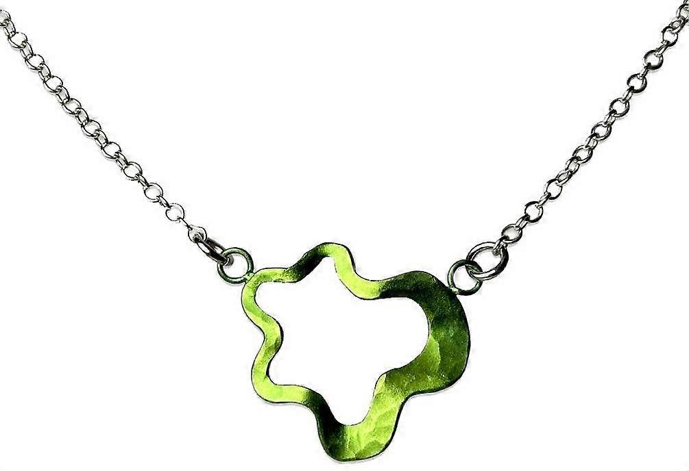 Ti2 Titanium Small Splat Necklace - Green