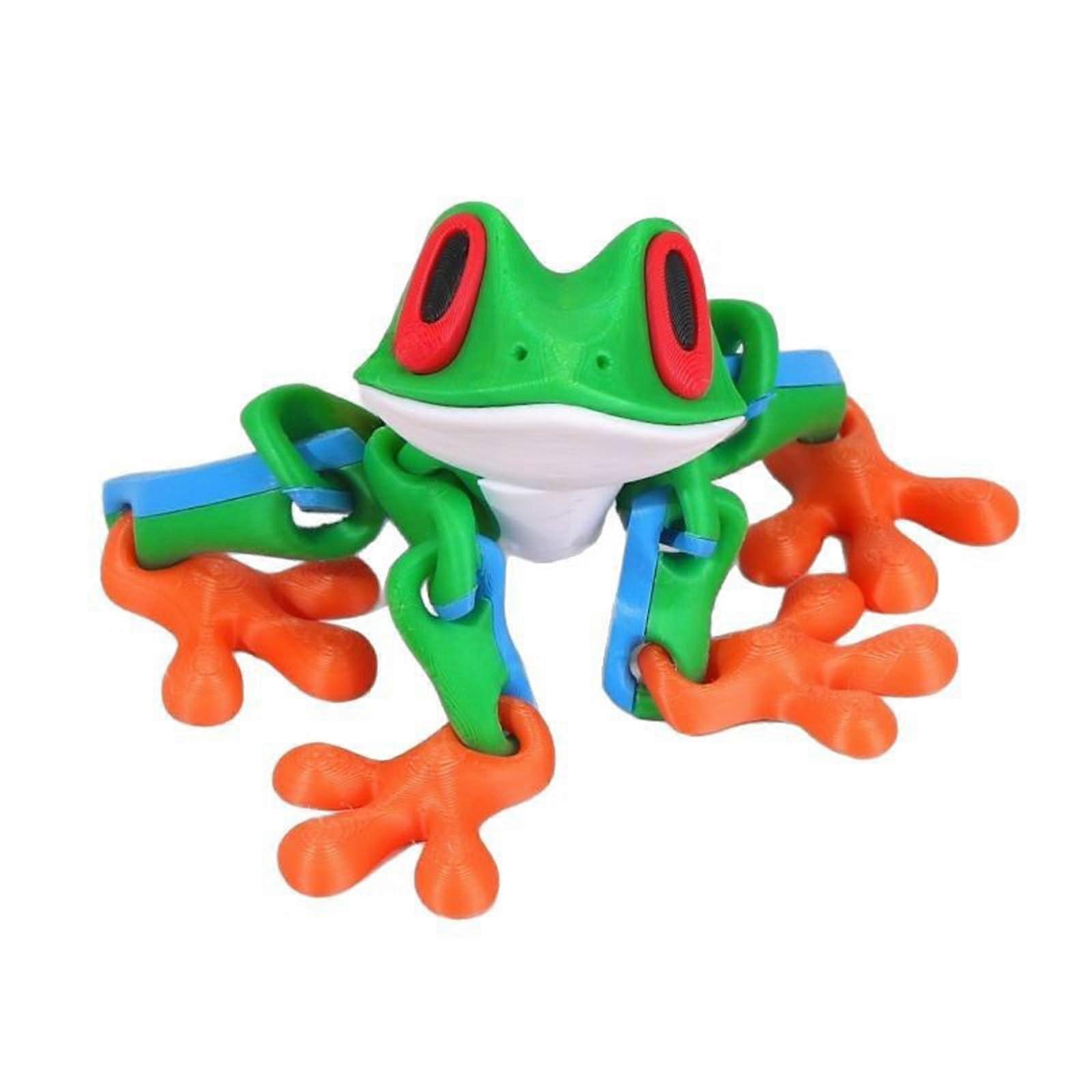 3D Printed Frog Statue - Realistic Gelentier Frog Decoration for Fridge, Computer Monitor, and Home Decor