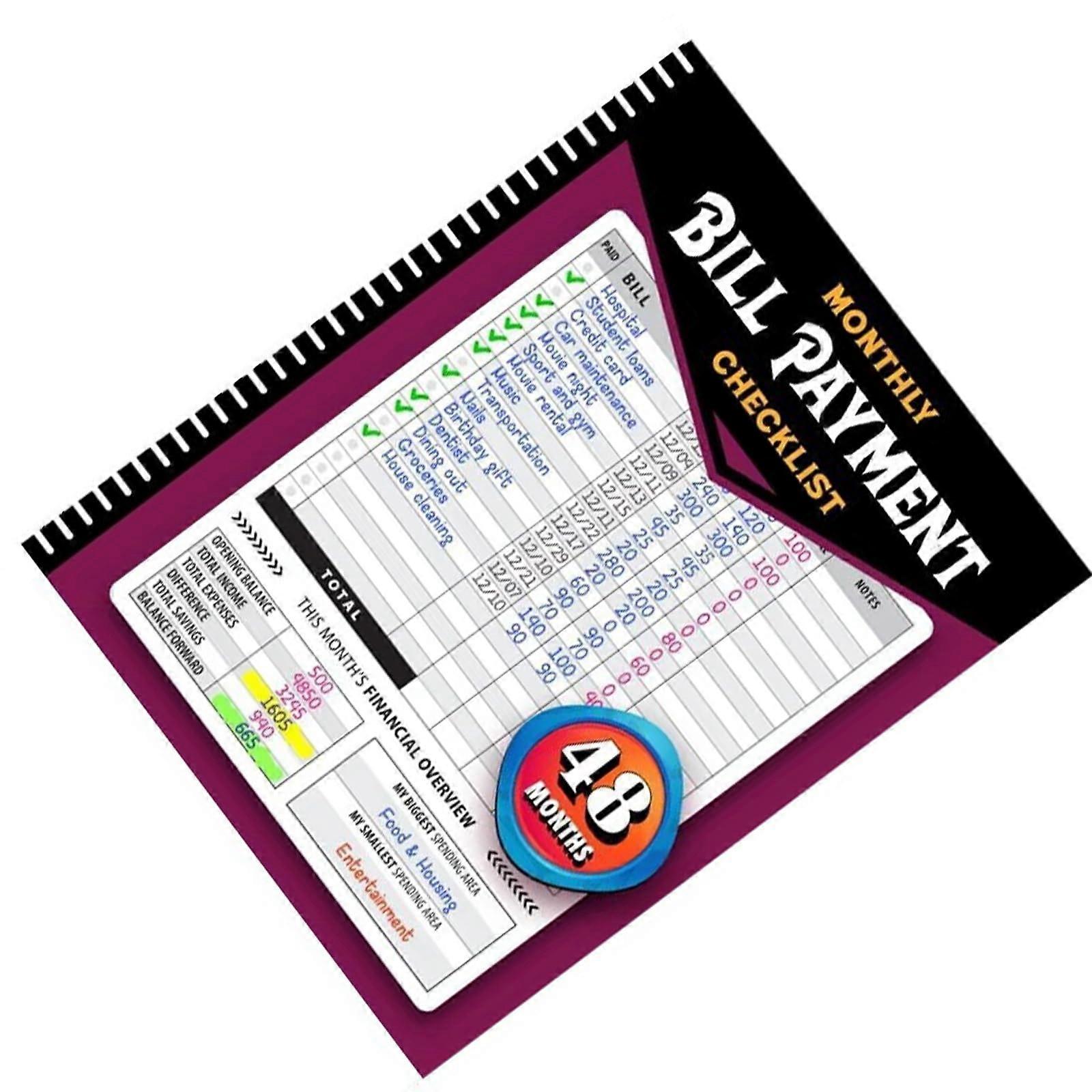 Monthly Bill Payment Checklist Book | Budget Manager Expense Tracker Journal for Effective Financial Planning