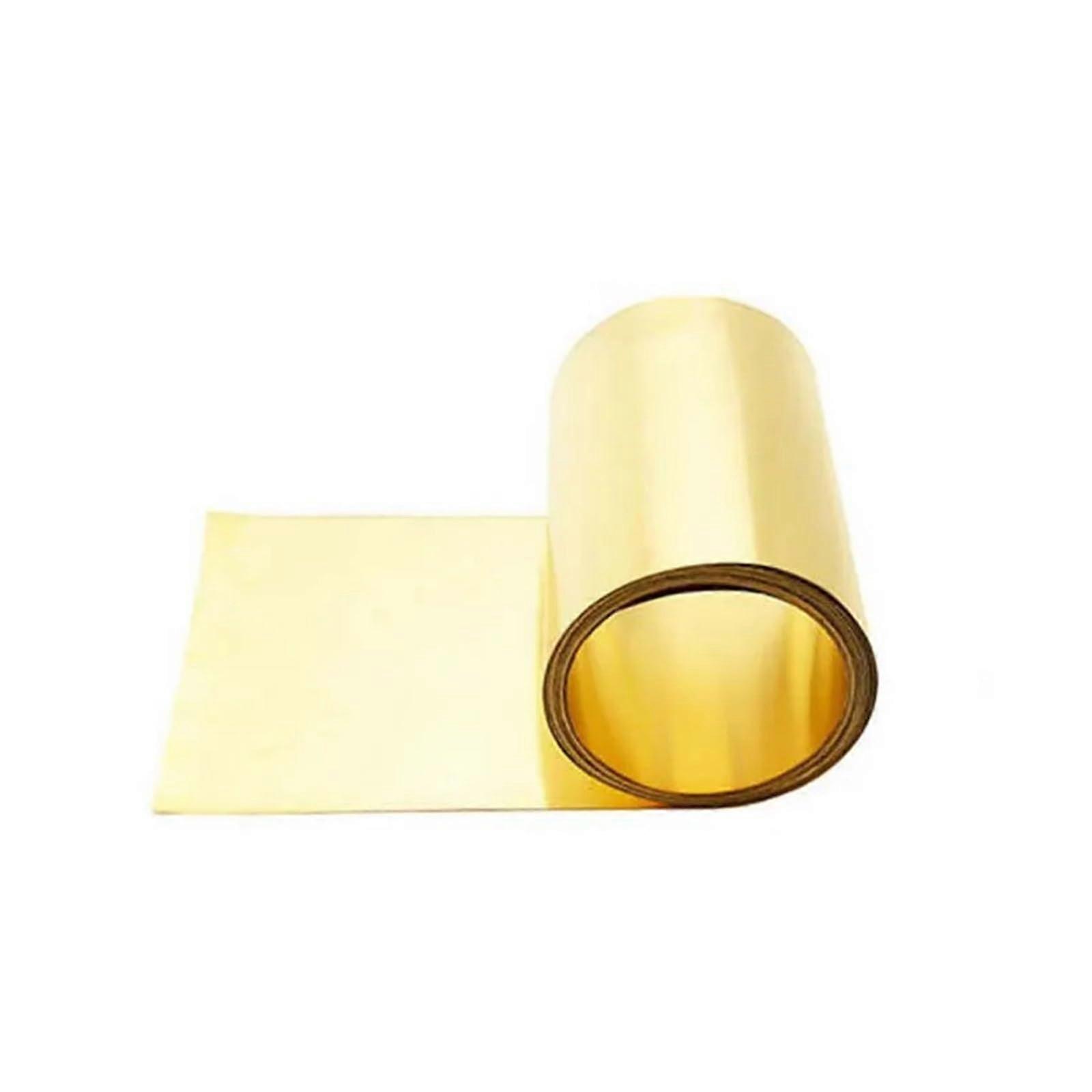 Brass Foil Tape 0.01-0.3mm Thickness for Machining and Cutting, Customizable Brass Sheet with 50mm Width