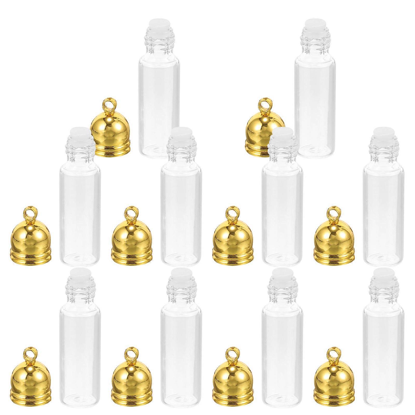 10pcs Mini Glass Wish Bottles with Caps – Durable Tiny Vials for Jewelry Making, DIY Projects, and Decorative Storage