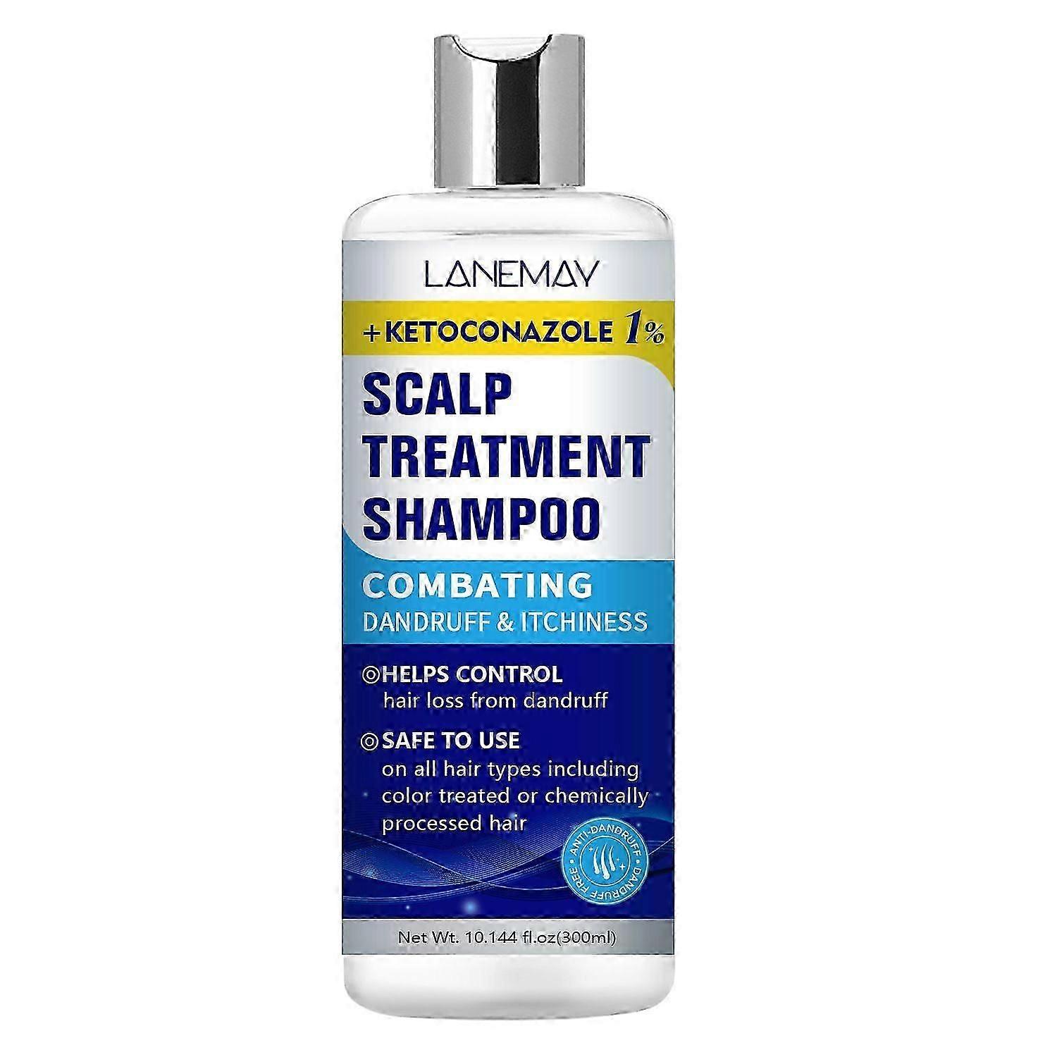 Scalp Treatment Shampoo, 1% Ketoconazole Formula Scalp Treatment - Itchy Scalp Relief,Combat dandruff and itchiness, reduce hair loss