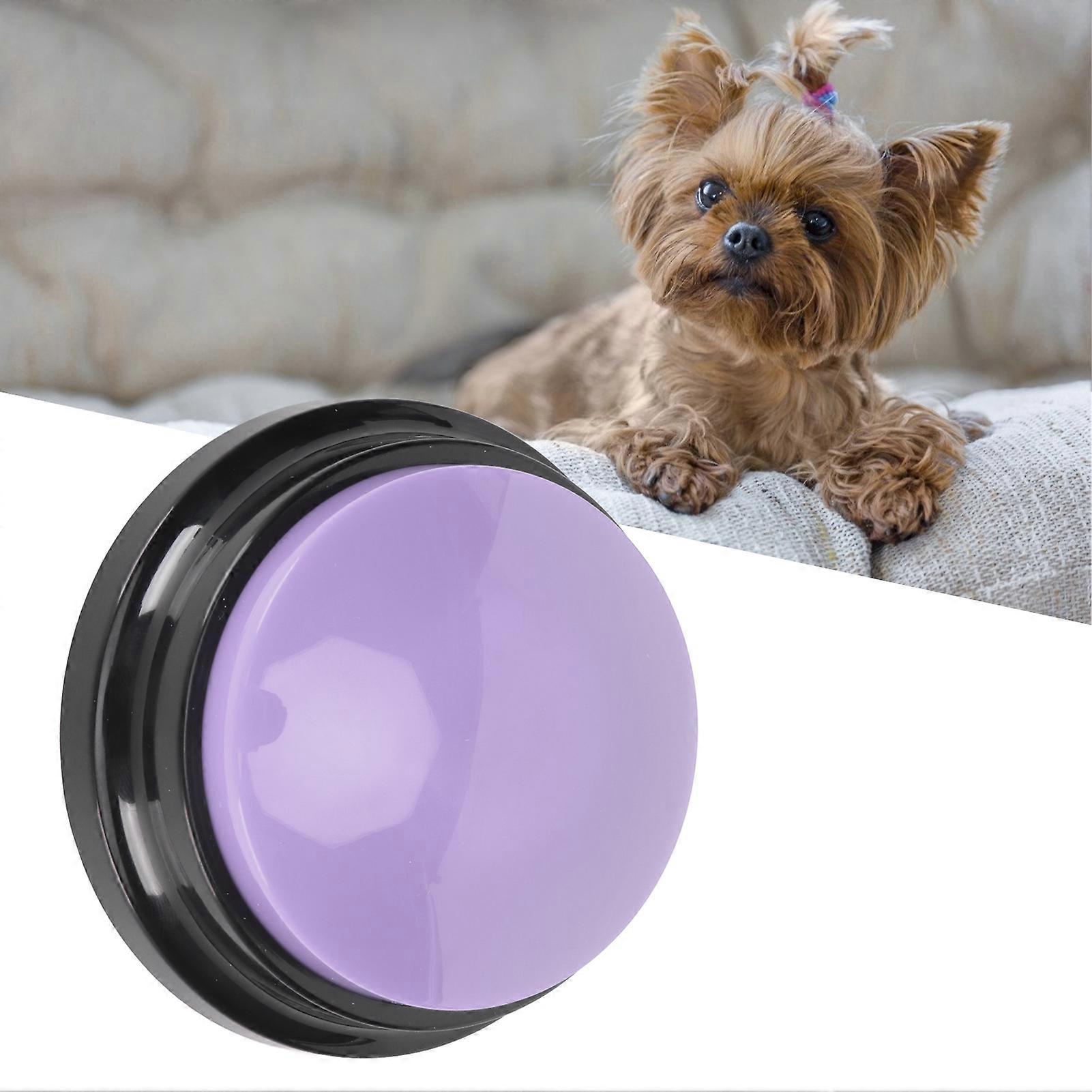 Dog Communication Buttons Educational Recordable Dog Talking Button Pet Training Buzzer for 30 Second Voice Recording Purple 