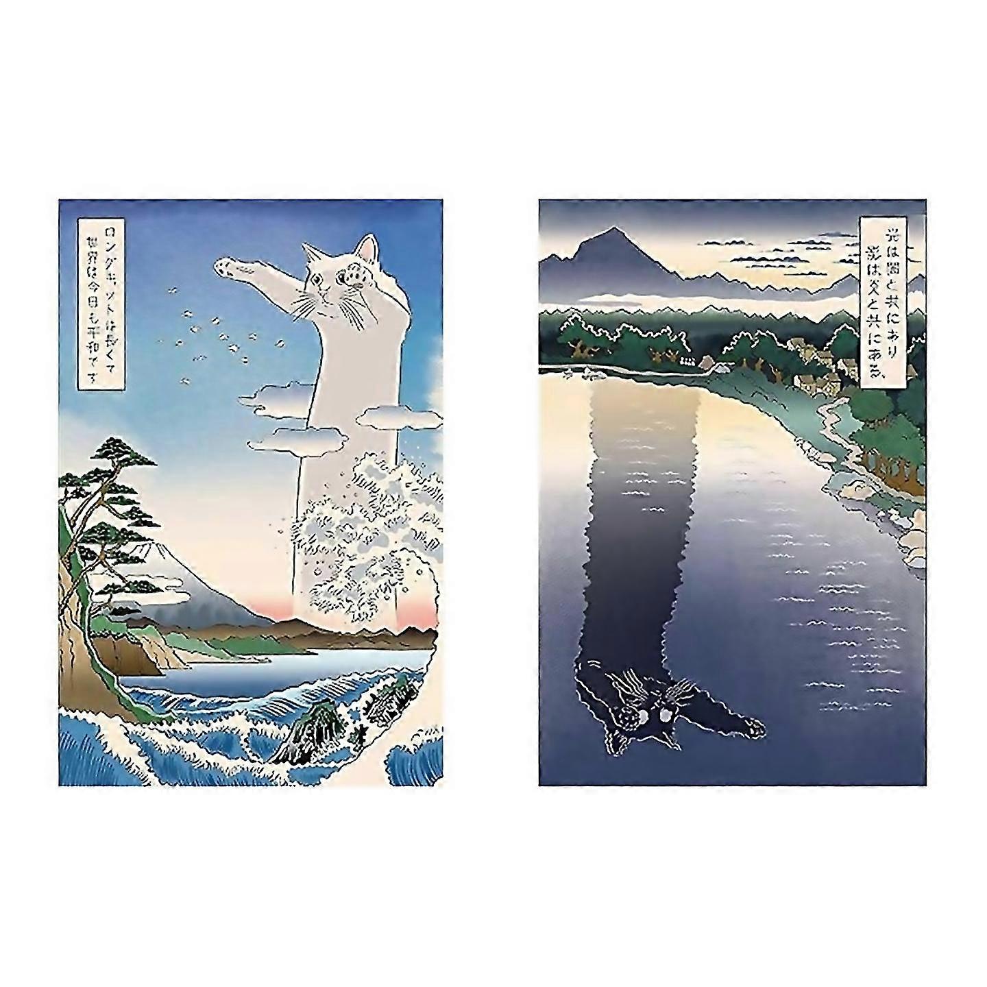 For M-funny Longcat Canvas Painting