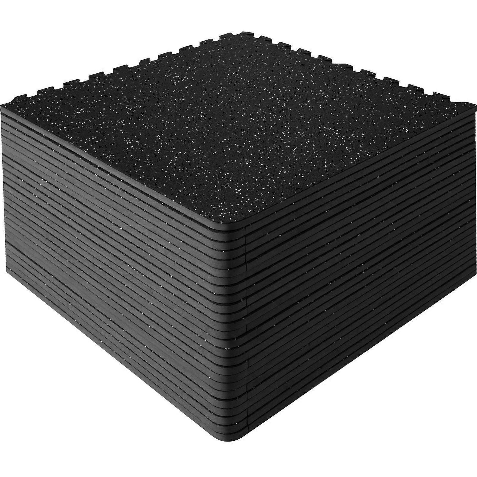 25 PCS 1/2 inch Thick Gym Floor Mats,   Interlocking Workout Floor Mats with 100 sq.ft Coverage, Waterproof Exercise Puzzle Flooring