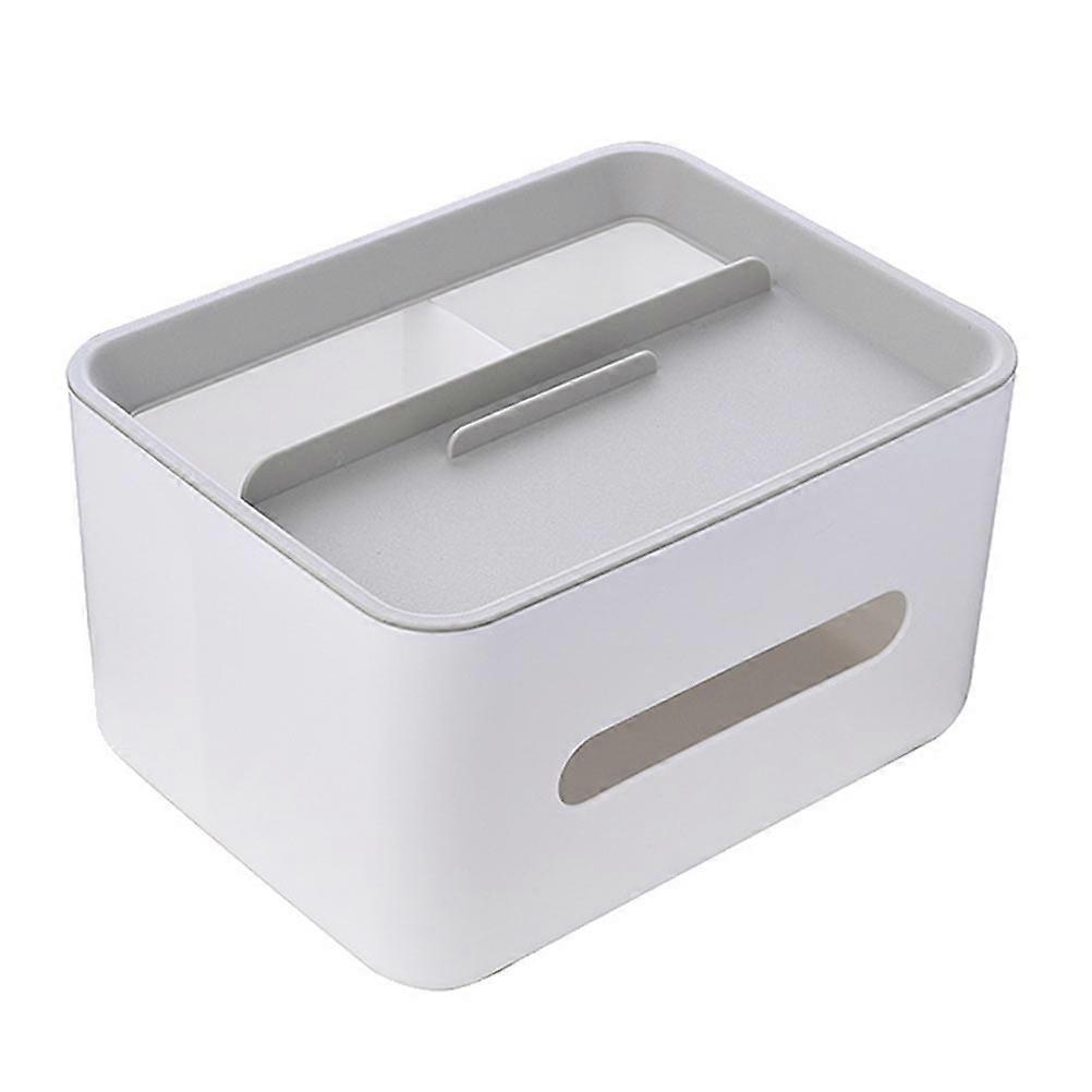 White PP Material Tissue Box for Storage Use and Safe Creative Design Desktop Accessory