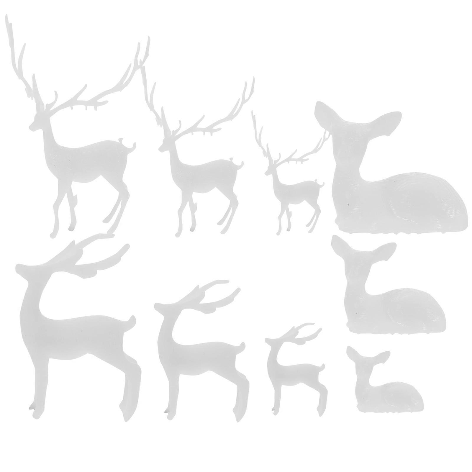 ミニ鹿置物樹脂ミニフィギュア手作り工芸品充填材料2X1.4X5.3cm 1セット