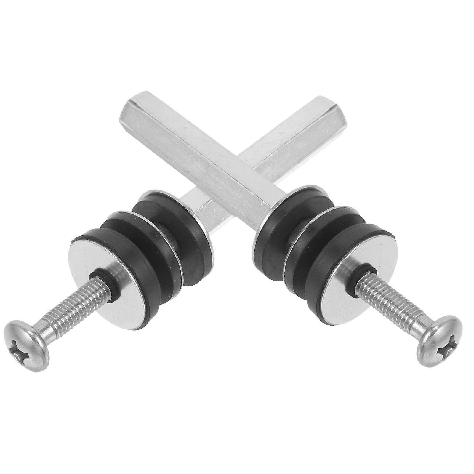 Toilet Seat Bolts and Gasket Replacement Kit with Nuts – Durable Seal Design, Easy Installation, Compatible with Most Models