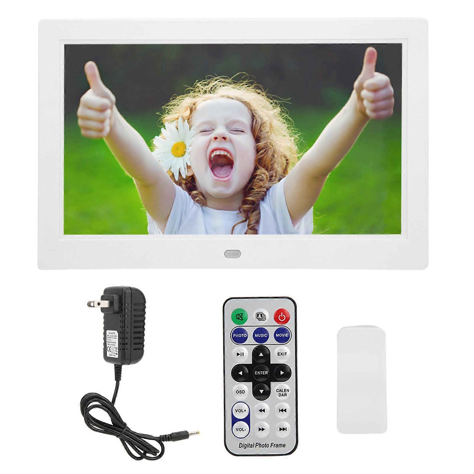 10 inch 1024*600 HD Digital Photo Frame Screen Multiple Languages Screens Ratio 16:9(white )